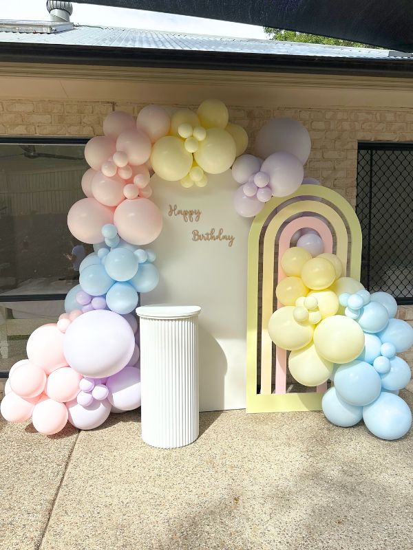 Pastel Balloon Package Double Arch