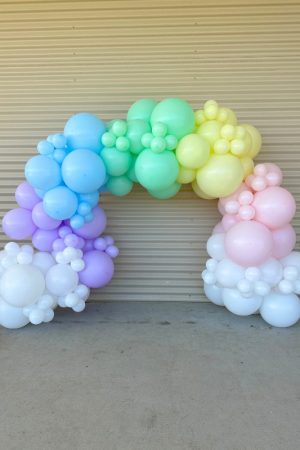 Pastel Rainbow Balloon Garland